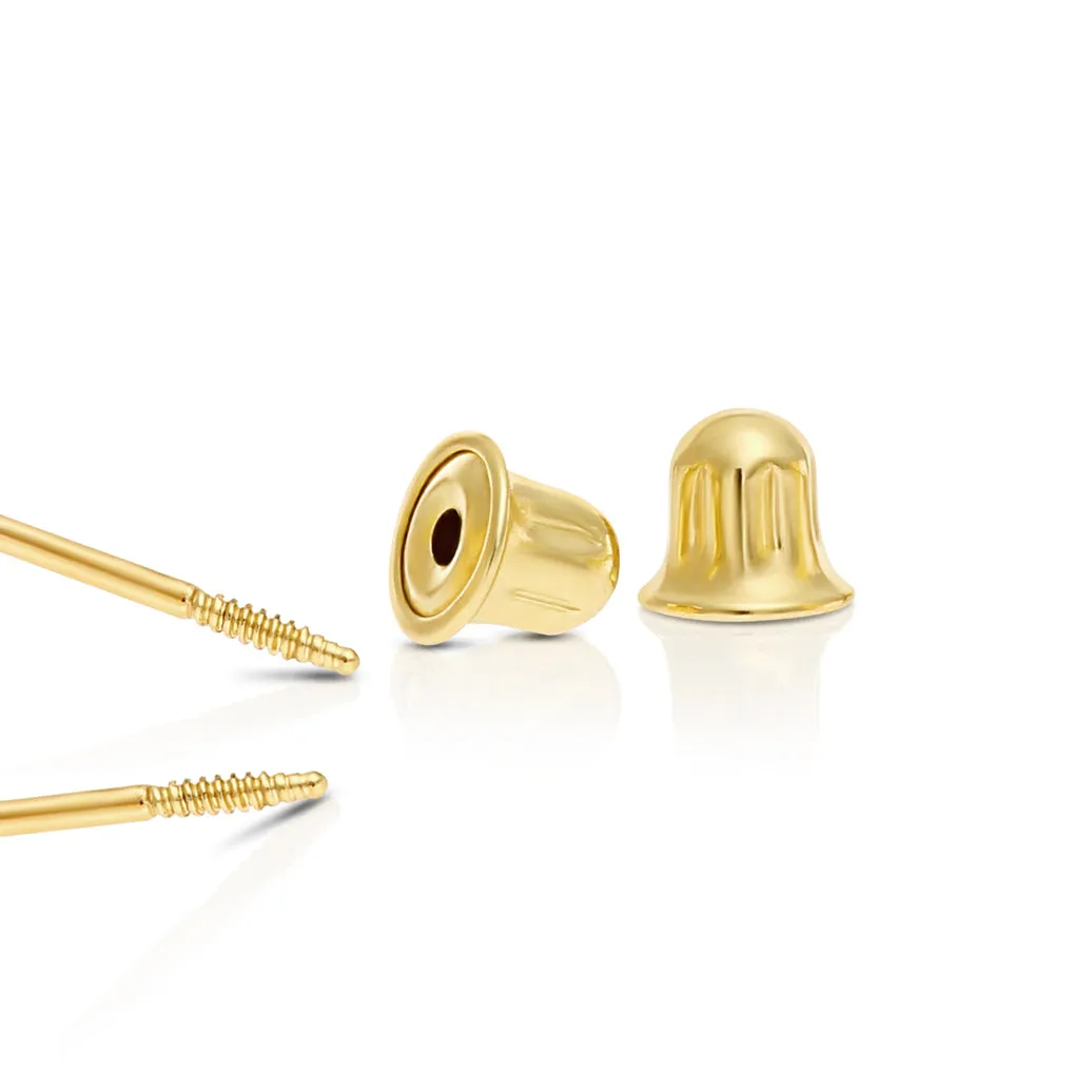 10k Yellow Gold Shooting Star Stud Earrings