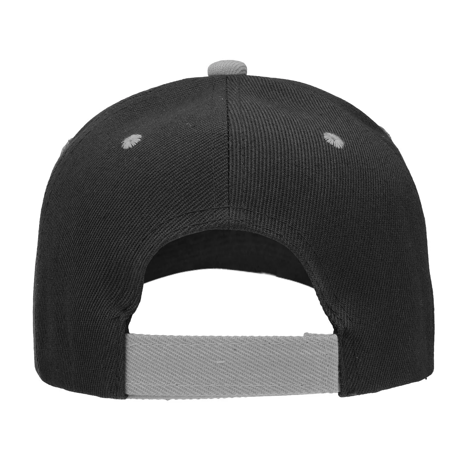 144-Pack Baseball Dad Cap Velcro Strap Adjustable Size - Black/Gray