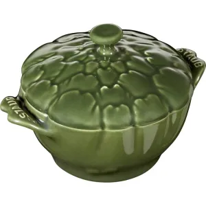 16 oz Ceramic Petite Artichoke Cocotte - Basil