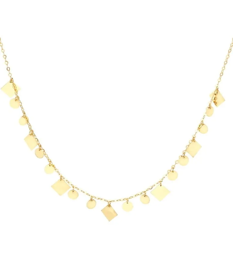 18k Yellow Gold Adjustable Necklace