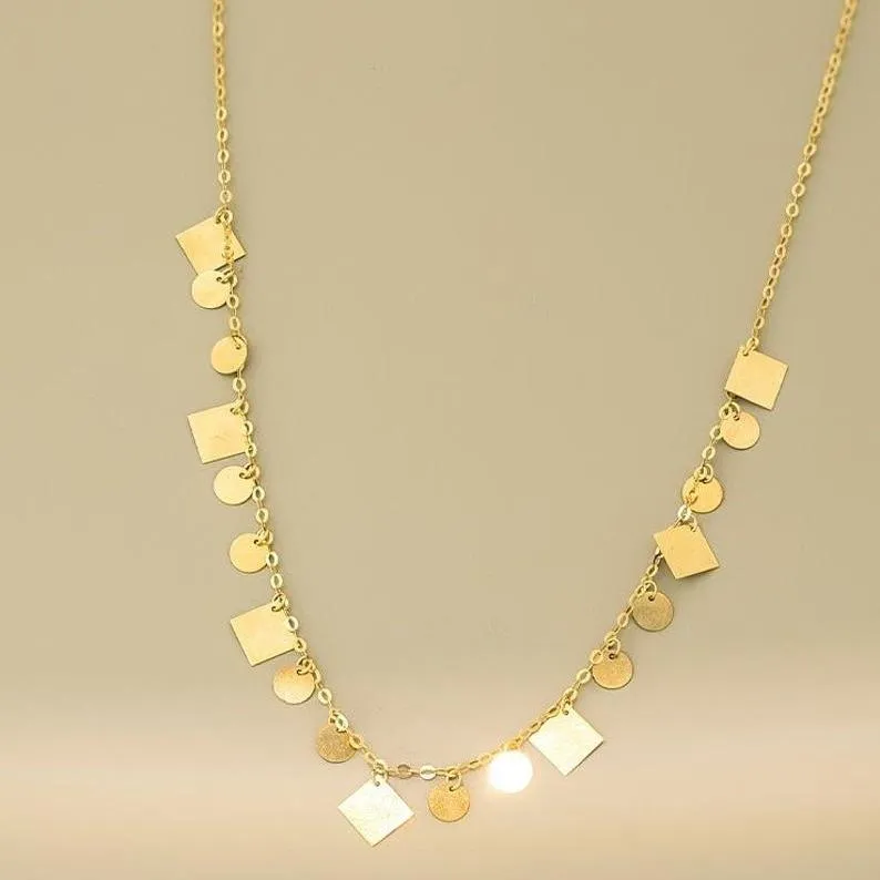 18k Yellow Gold Adjustable Necklace