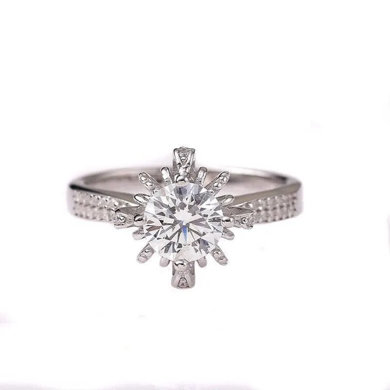 2.0 Ct Round Cut Diamond Fountain Ring