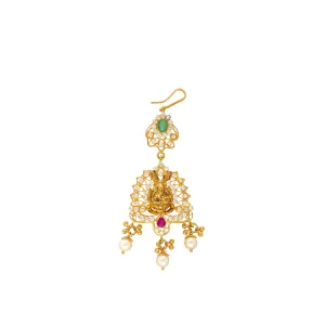 22K Yellow Gold Jeweled Tikka (8.9gm)