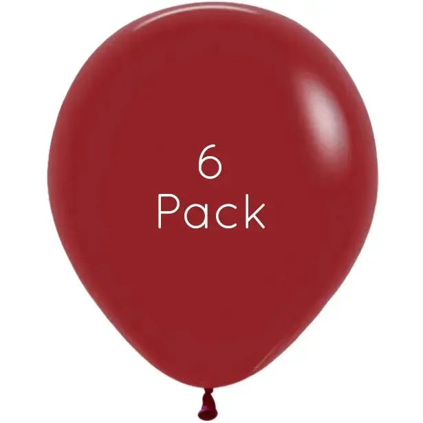 45cm Merlot Giant Balloons - 6 Pkt