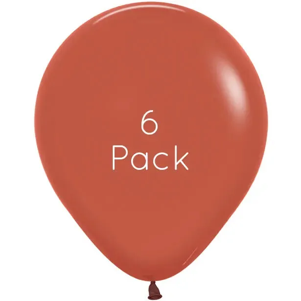 45cm Terracotta Giant Balloons - 6 Pkt