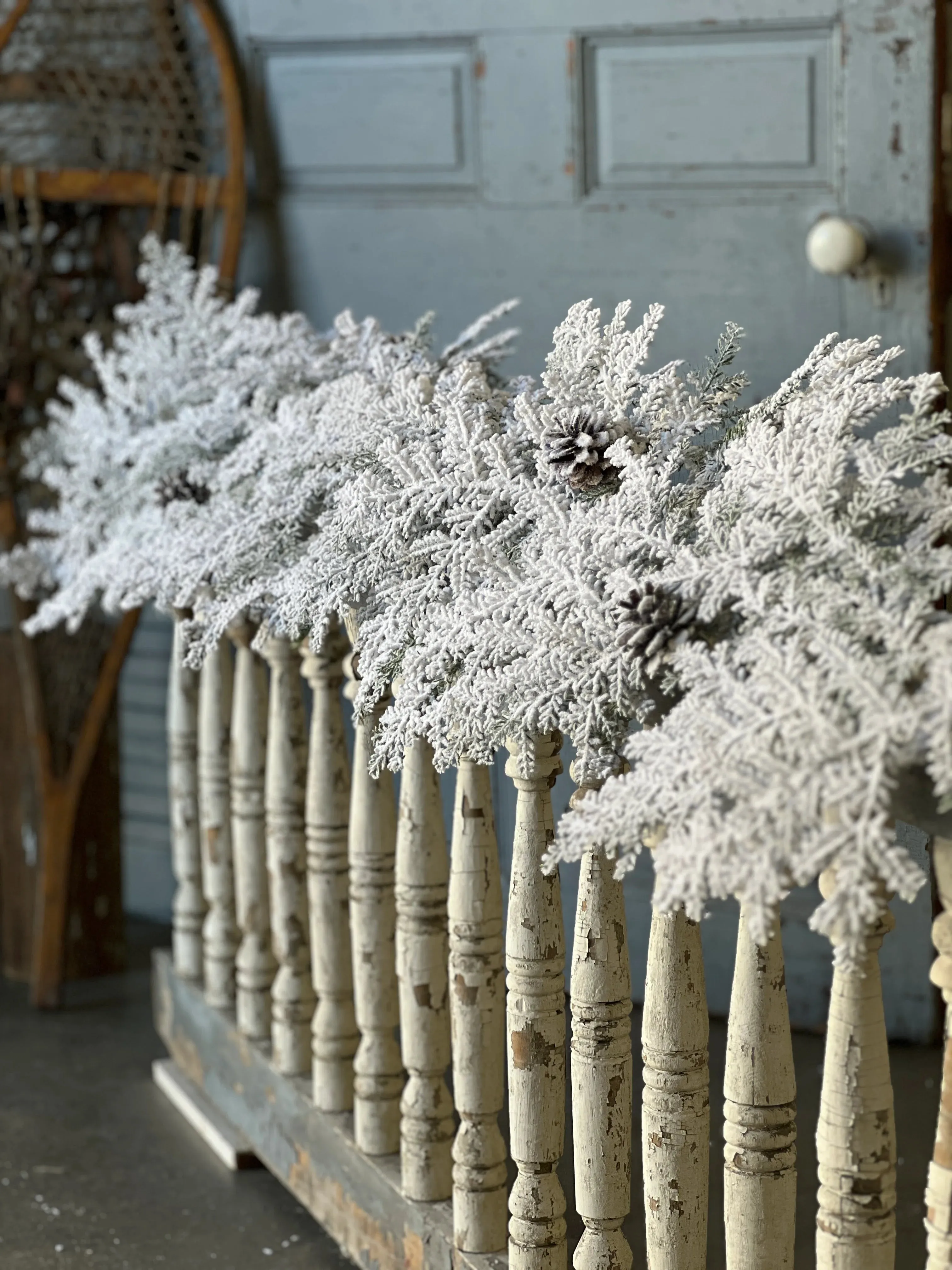 6' Snowy Hemingway Fir Garland