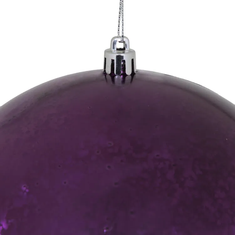 6" Plum Shiny Mercury Balls 4 Per Bag