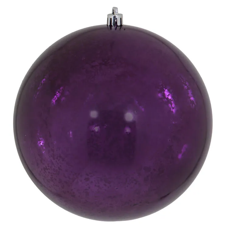 6" Plum Shiny Mercury Balls 4 Per Bag