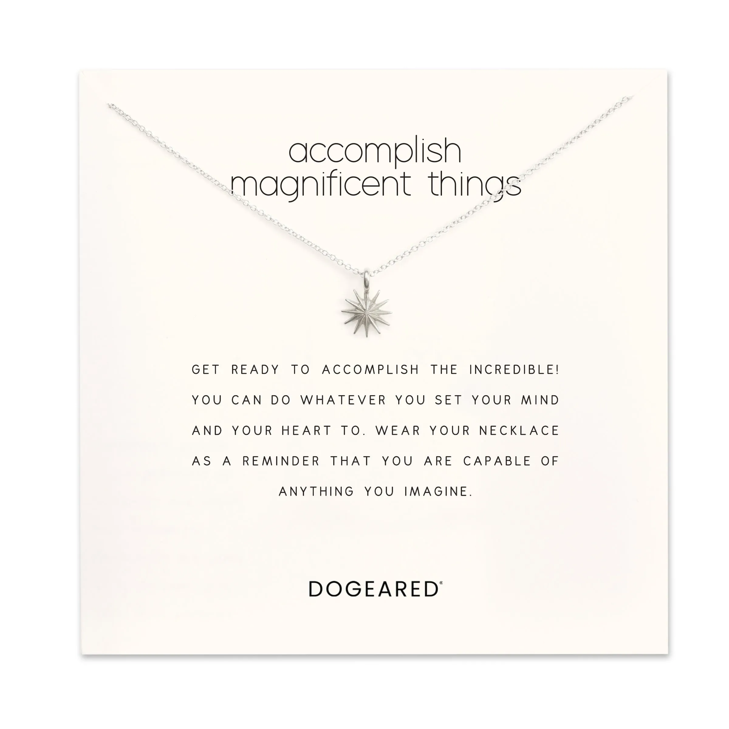 Accomplish Magnificent Things Starburst Necklace