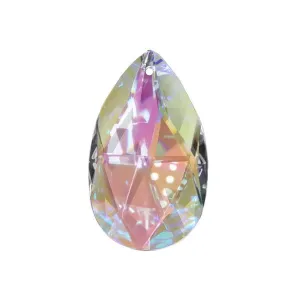 Almond Crystal 1.5 inches Aurora Borealis Prism with One Hole on Top