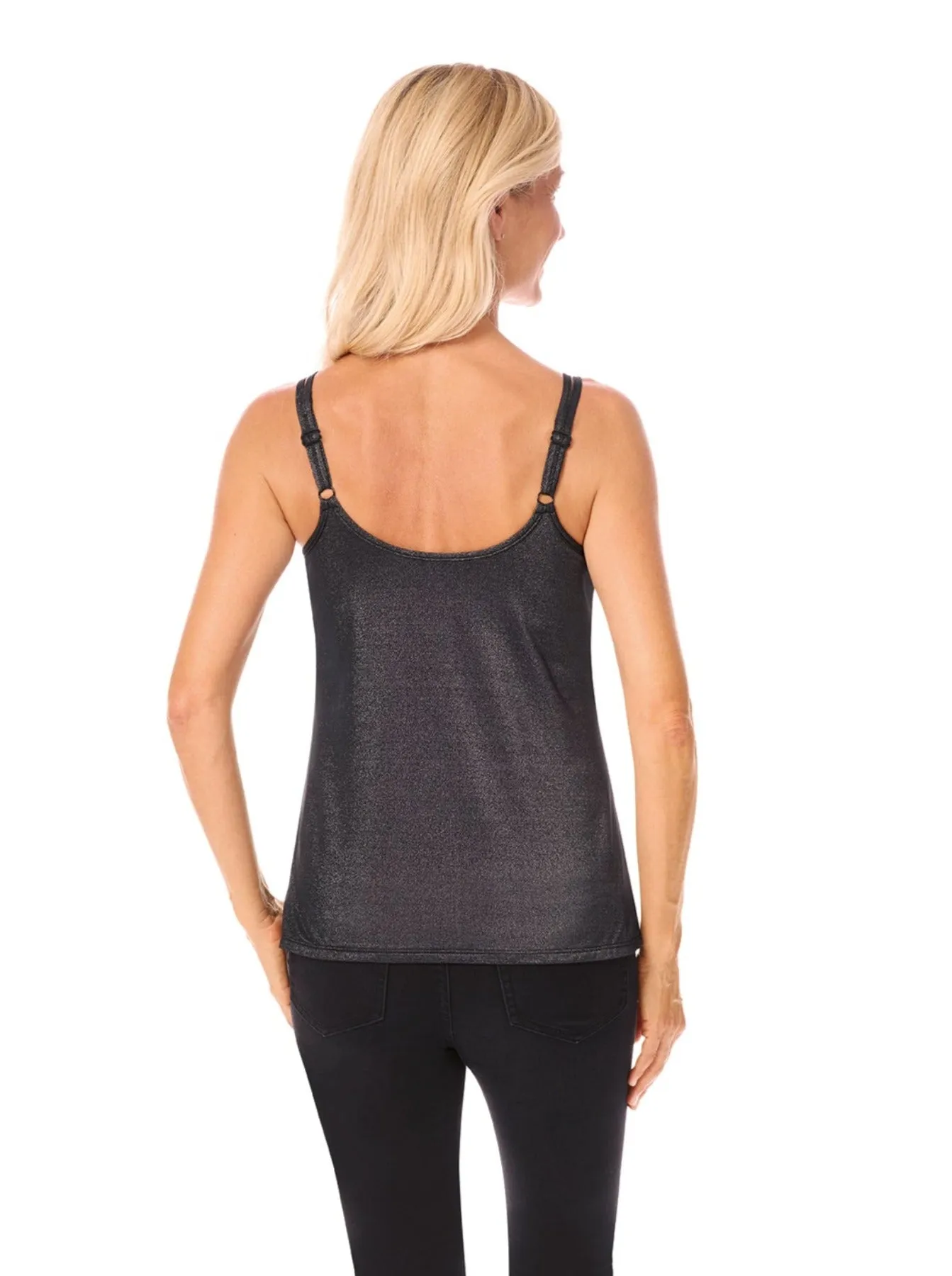 Amoena Valletta Mastectomy Top - Sparkly Black