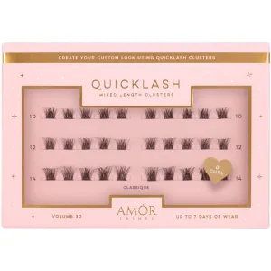 Amor Lashes QuickLash Mixed Length Individual Lash Clusters Multipack Classique Black 30 Clusters