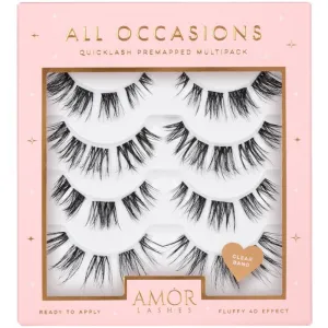 Amor Lashes QuickLash Pre-Mapped Individual Lash Clusters Multipack All Occasions