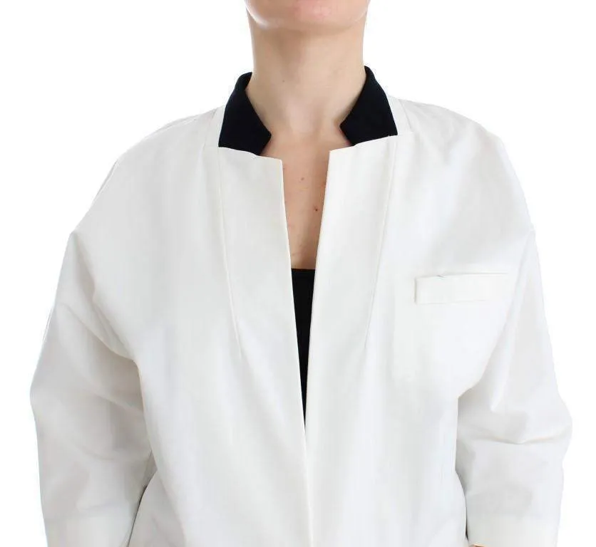 Andrea Pompilio  Cotton Blend Oversized Blazer Jacket