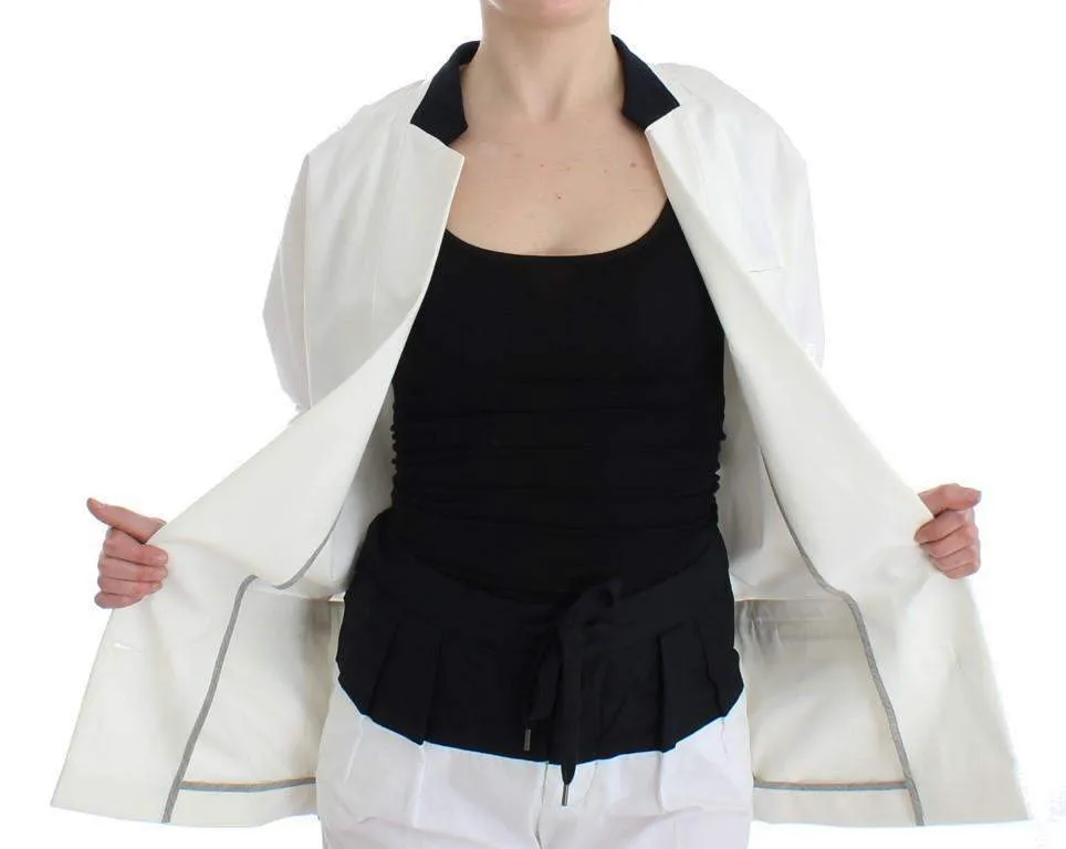 Andrea Pompilio  Cotton Blend Oversized Blazer Jacket