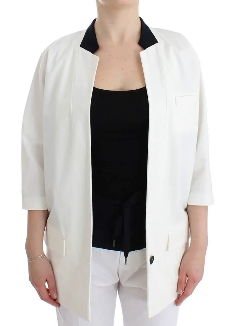 Andrea Pompilio  Cotton Blend Oversized Blazer Jacket