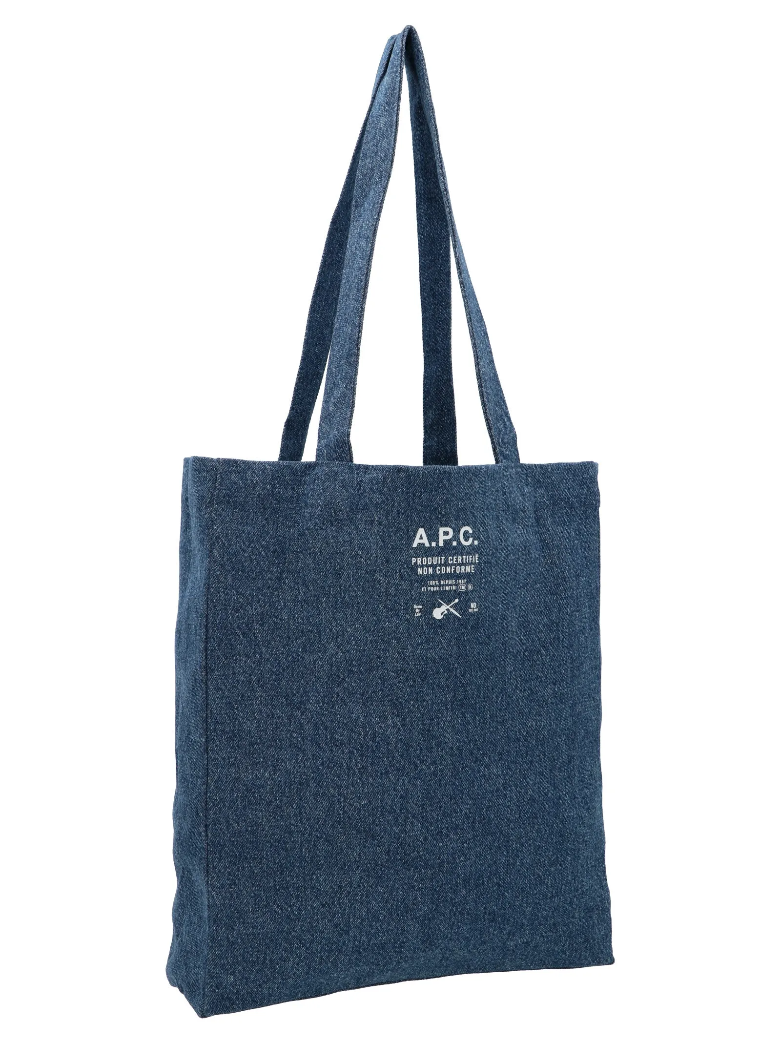 A.P.C. Guitare Poignard Logo Printed Tote Bag