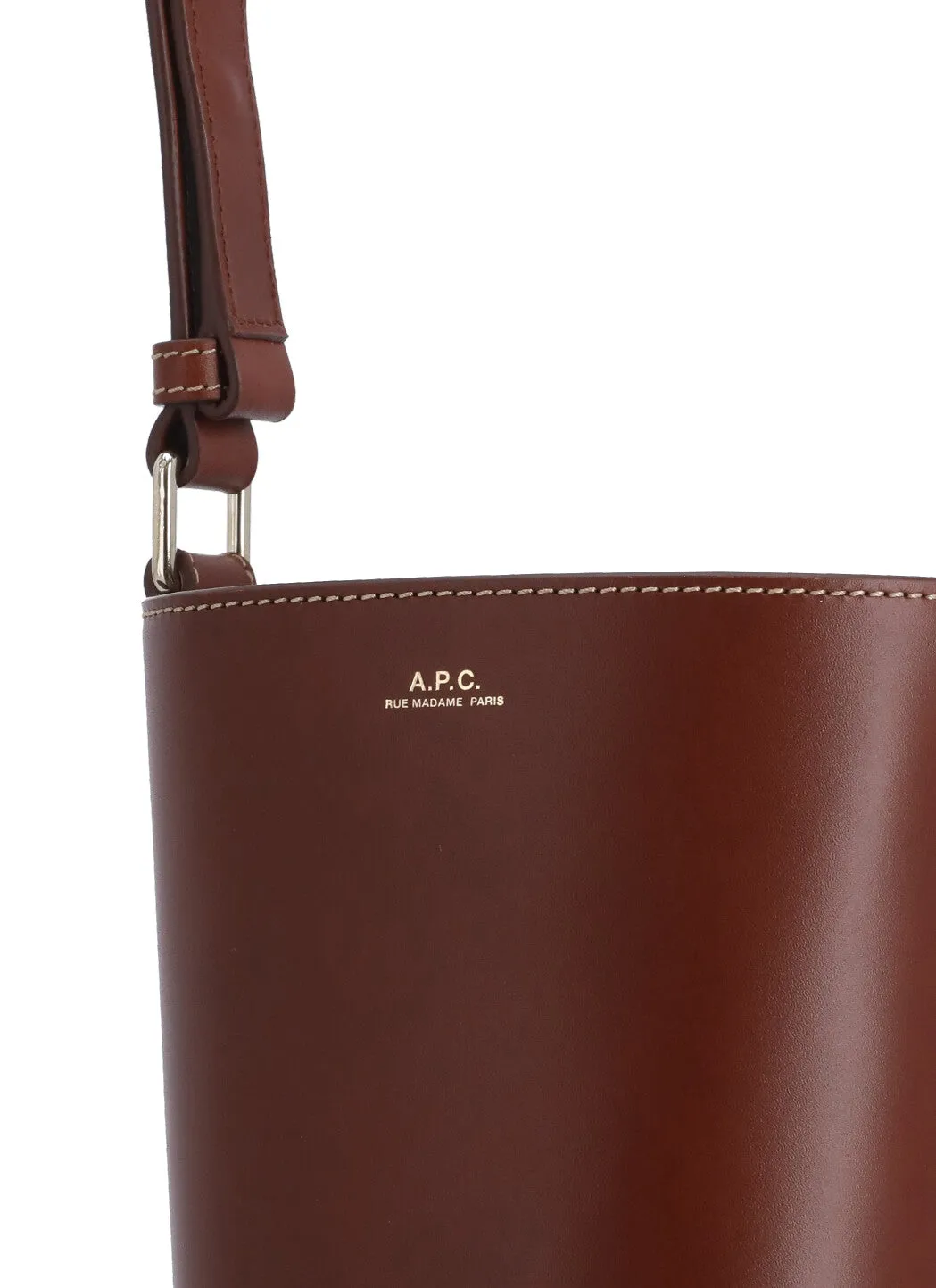 A.P.C. Sac Ambre Logo Bucket Bag