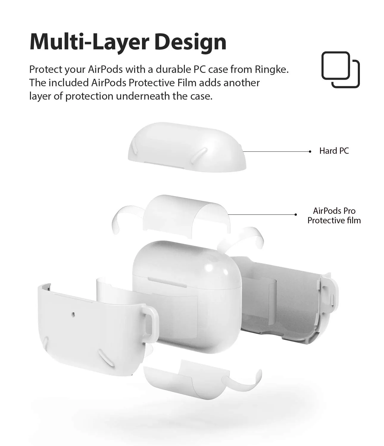 Apple AirPods Pro | Layered case - White