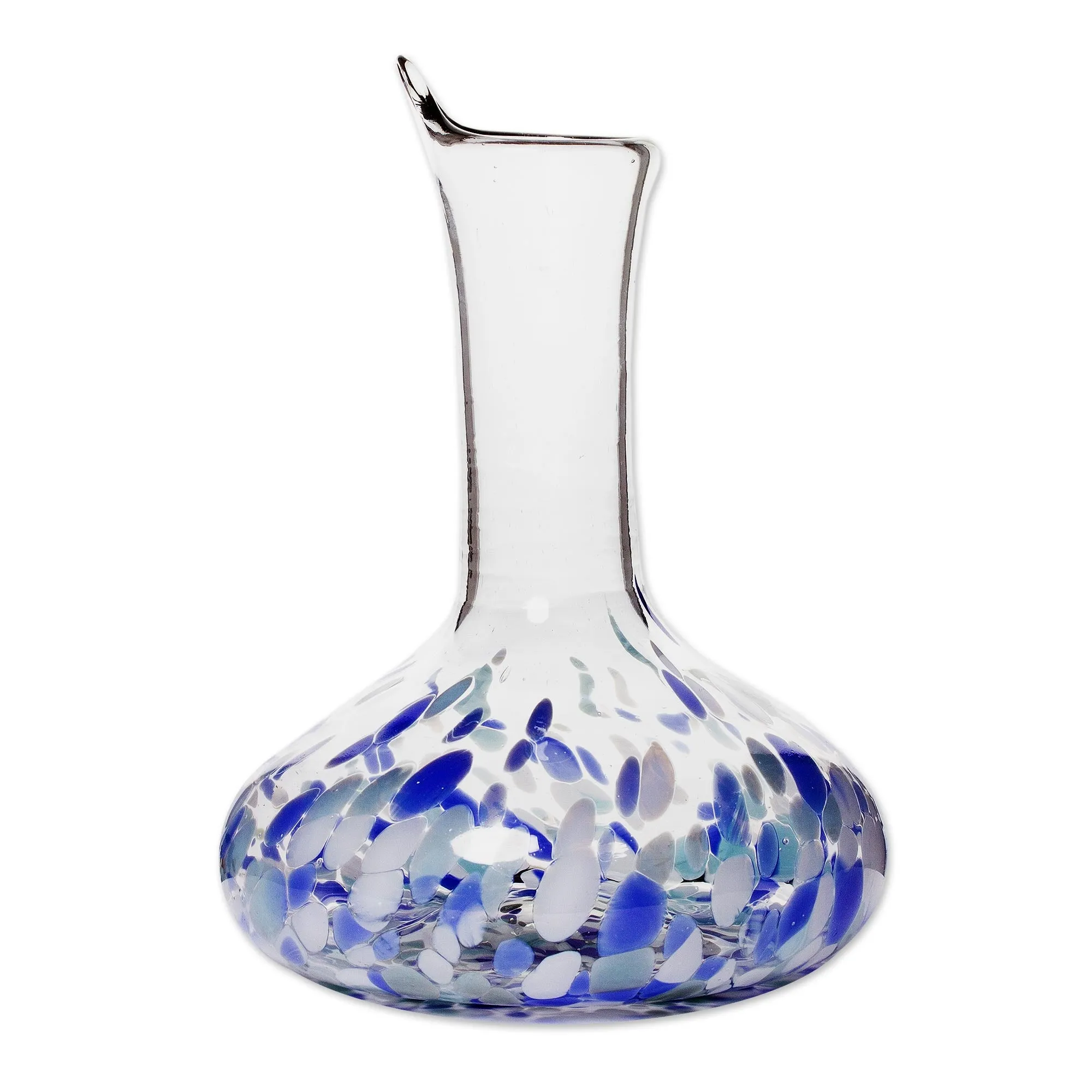 Artisan Crafted Glass Decanter - Cool Water | NOVICA