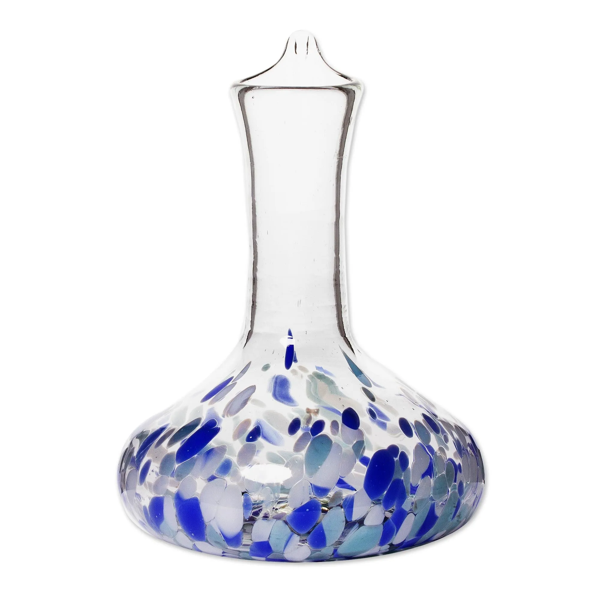 Artisan Crafted Glass Decanter - Cool Water | NOVICA