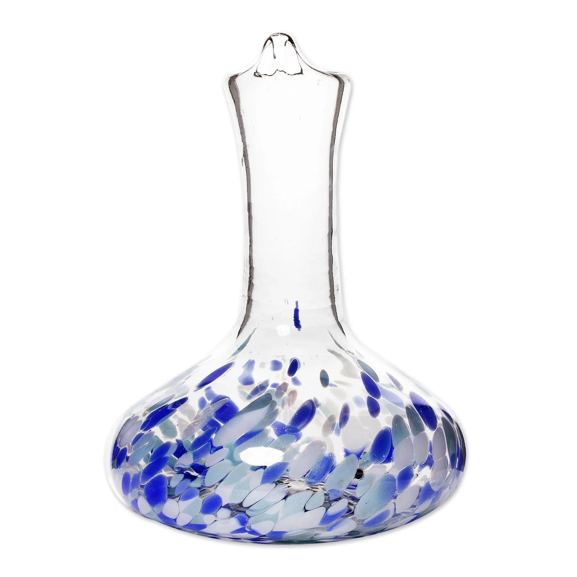 Artisan Crafted Glass Decanter - Cool Water | NOVICA