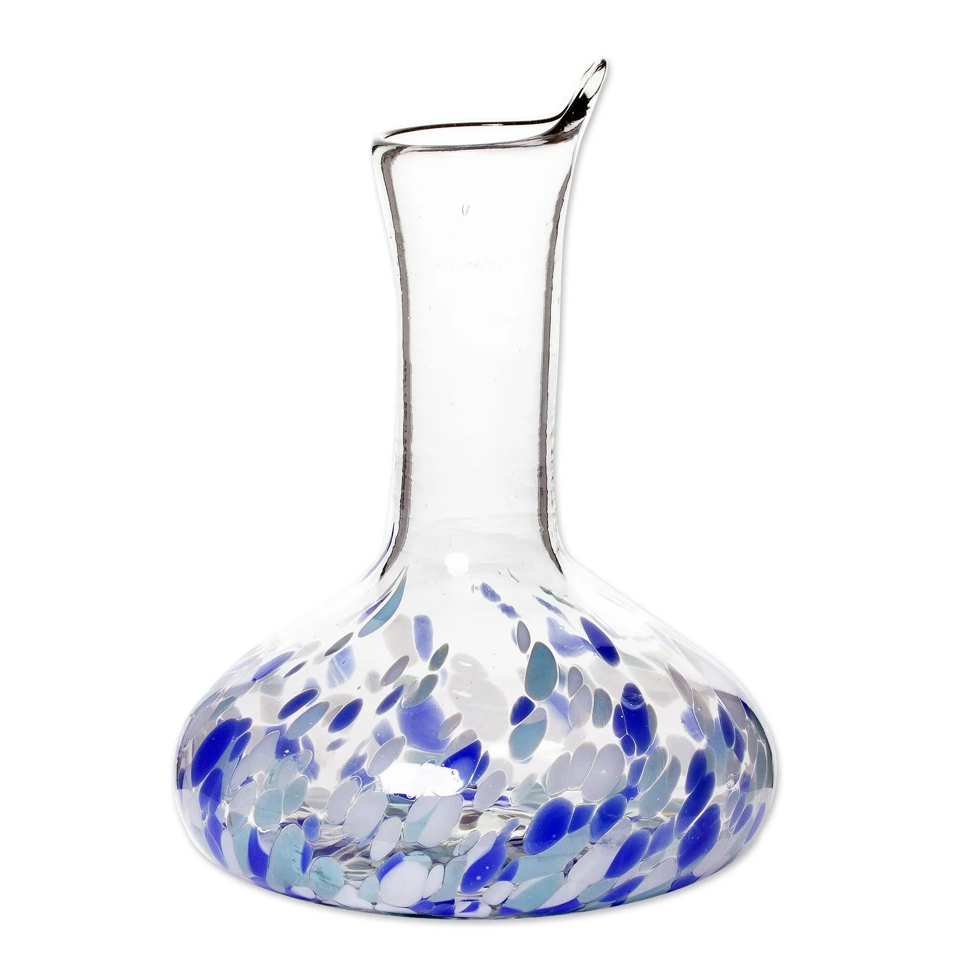 Artisan Crafted Glass Decanter - Cool Water | NOVICA