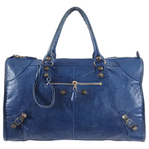 Balenciaga Blue Lambskin Large Giant 21 Work Bag