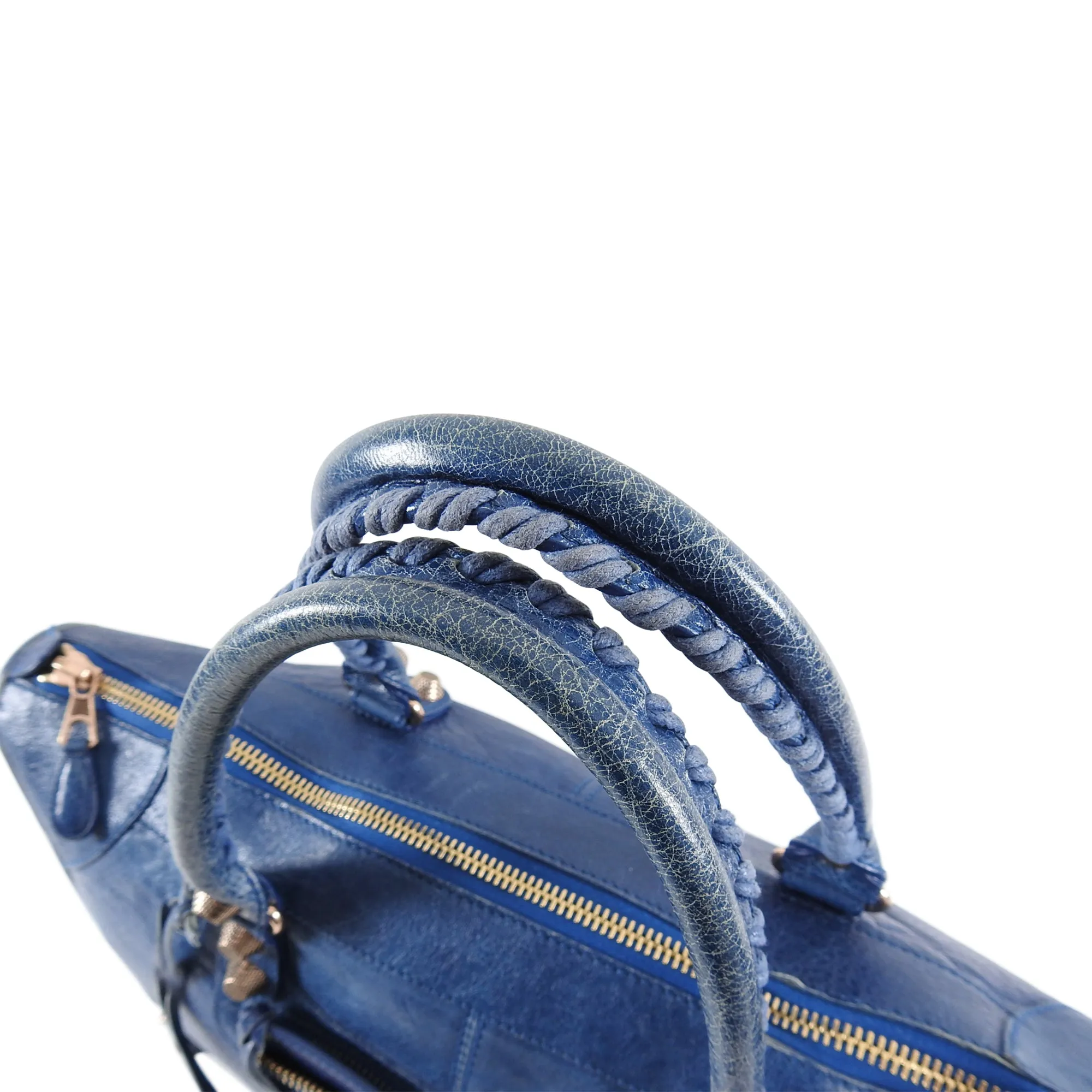 Balenciaga Blue Lambskin Large Giant 21 Work Bag