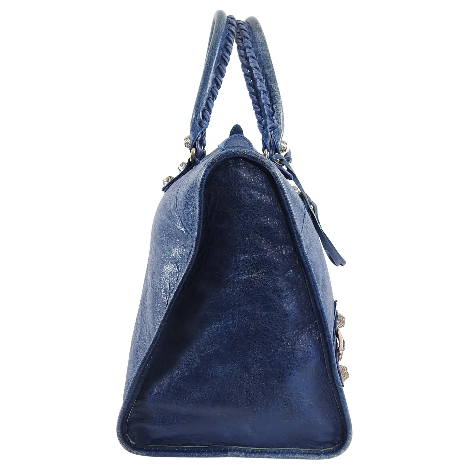 Balenciaga Blue Lambskin Large Giant 21 Work Bag