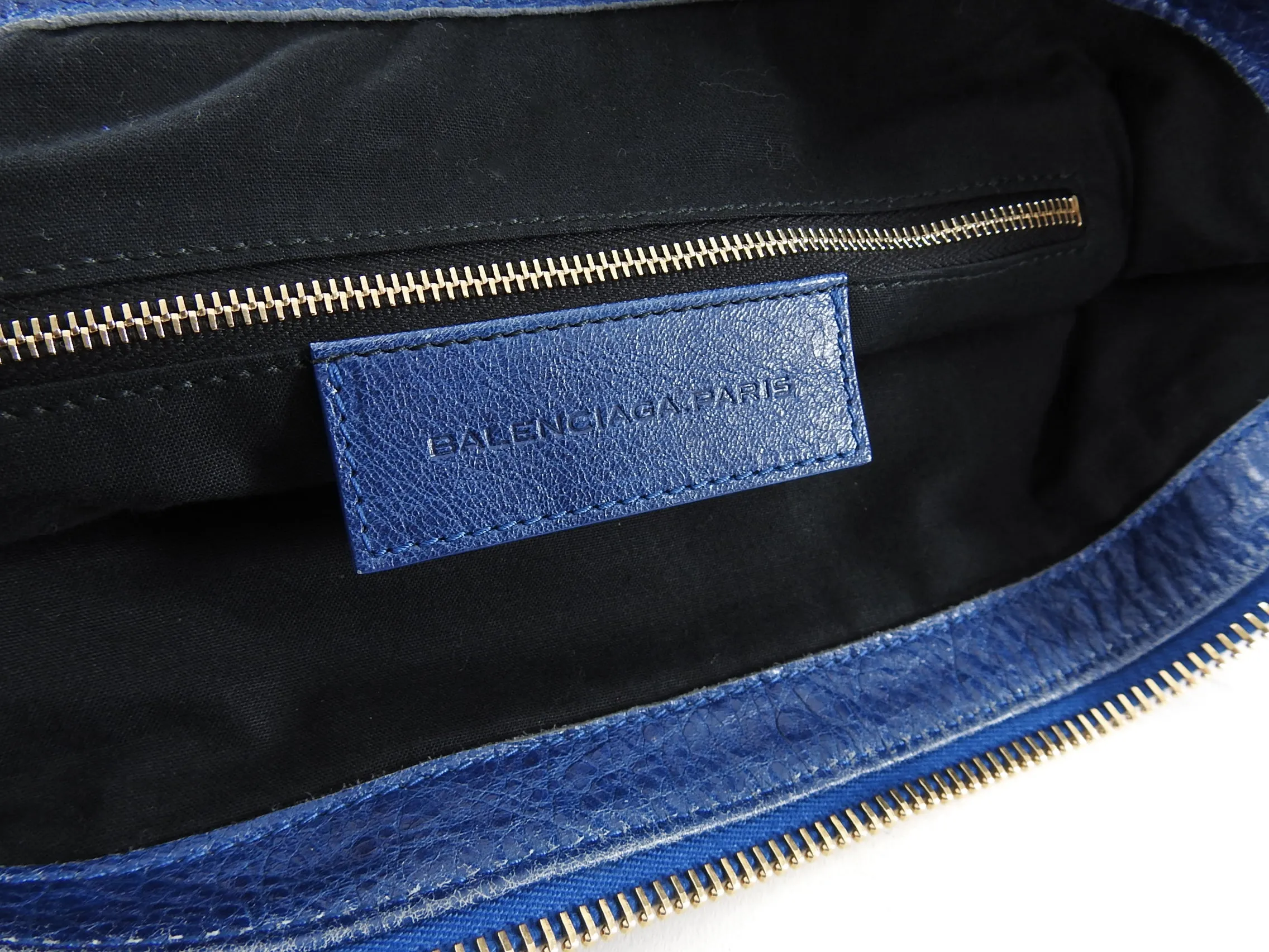 Balenciaga Blue Lambskin Large Giant 21 Work Bag