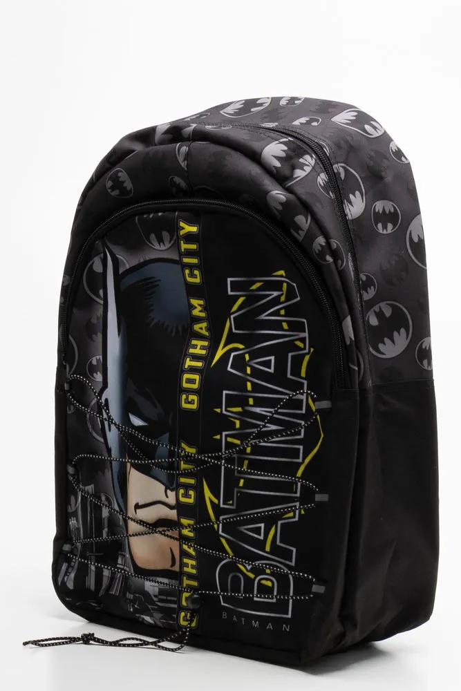 Batman Double Front Pocket Backpack Black