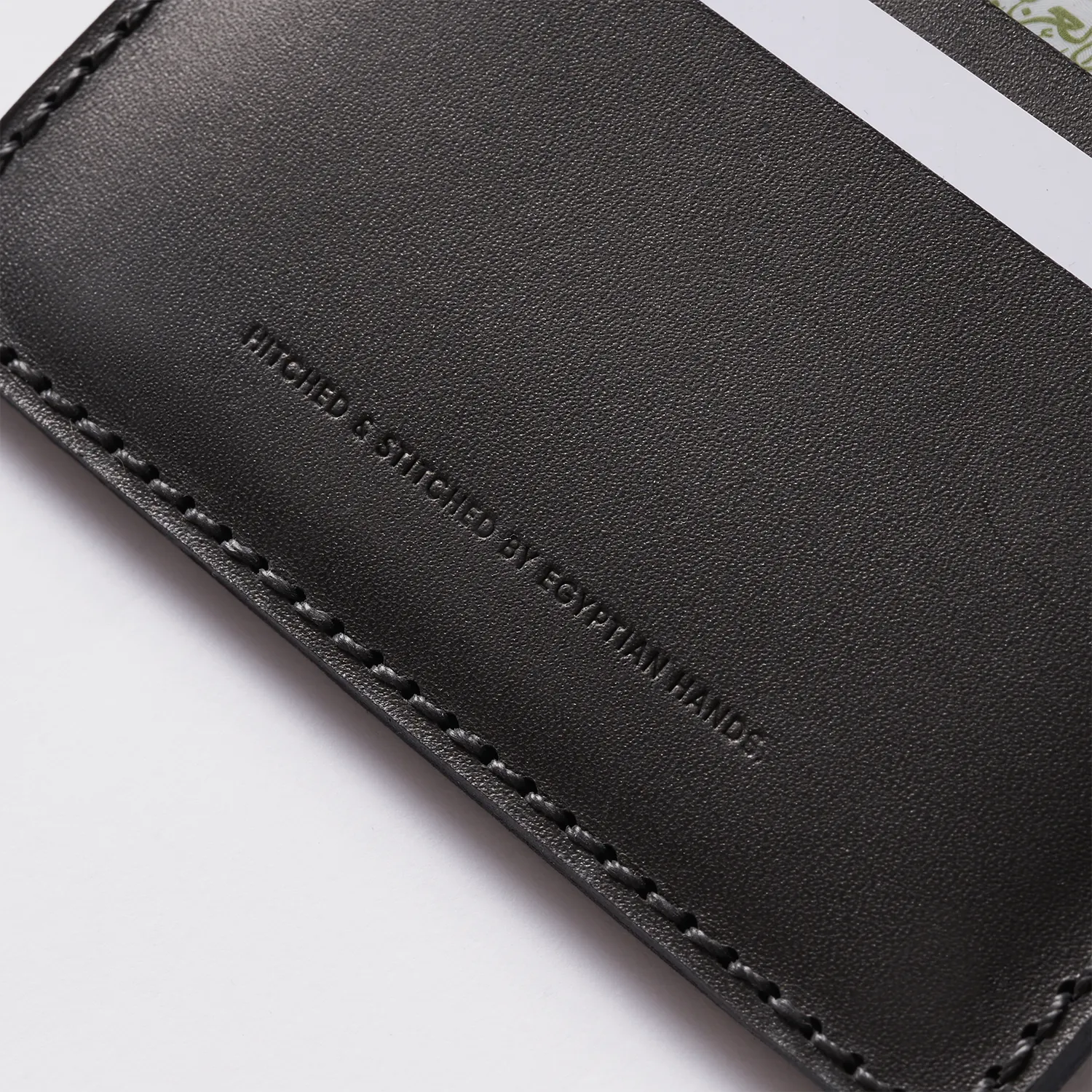 Bifold Wallet (Upgraded) - Handmade Natural Genuine Leather - Black