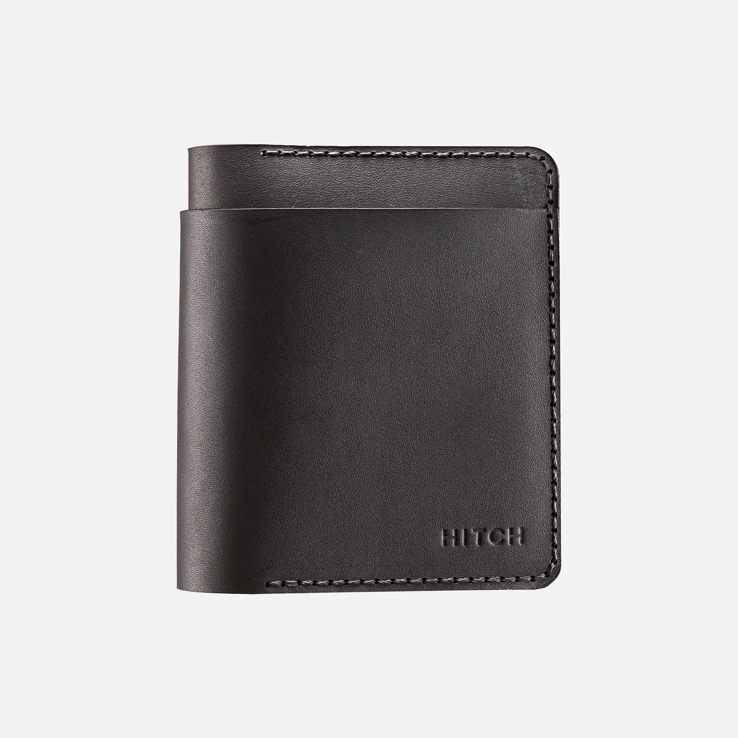 Bifold Wallet (Upgraded) - Handmade Natural Genuine Leather - Black