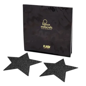 Bijoux Indiscrets Flash Pastie - Star Black