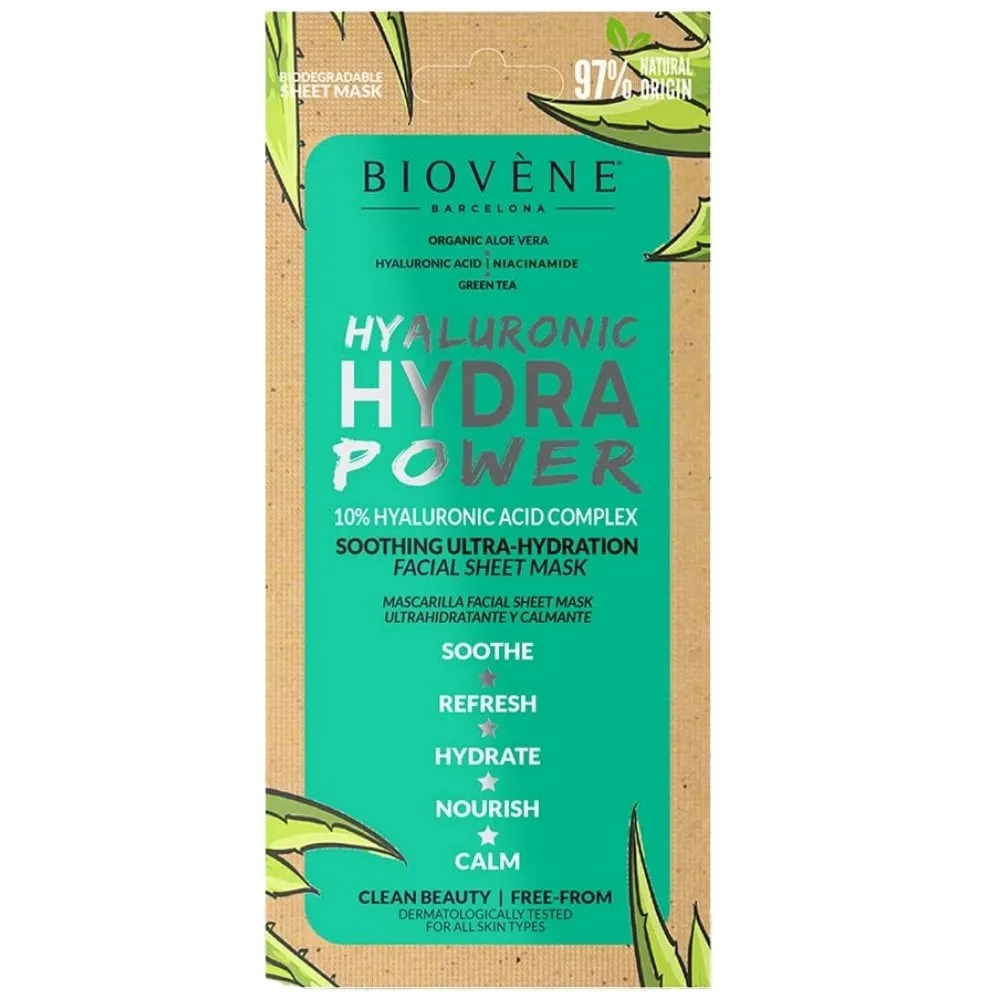 Biovene Hyaluronic Acid Power Organic Aloe Vera Sheet Mask 20ml