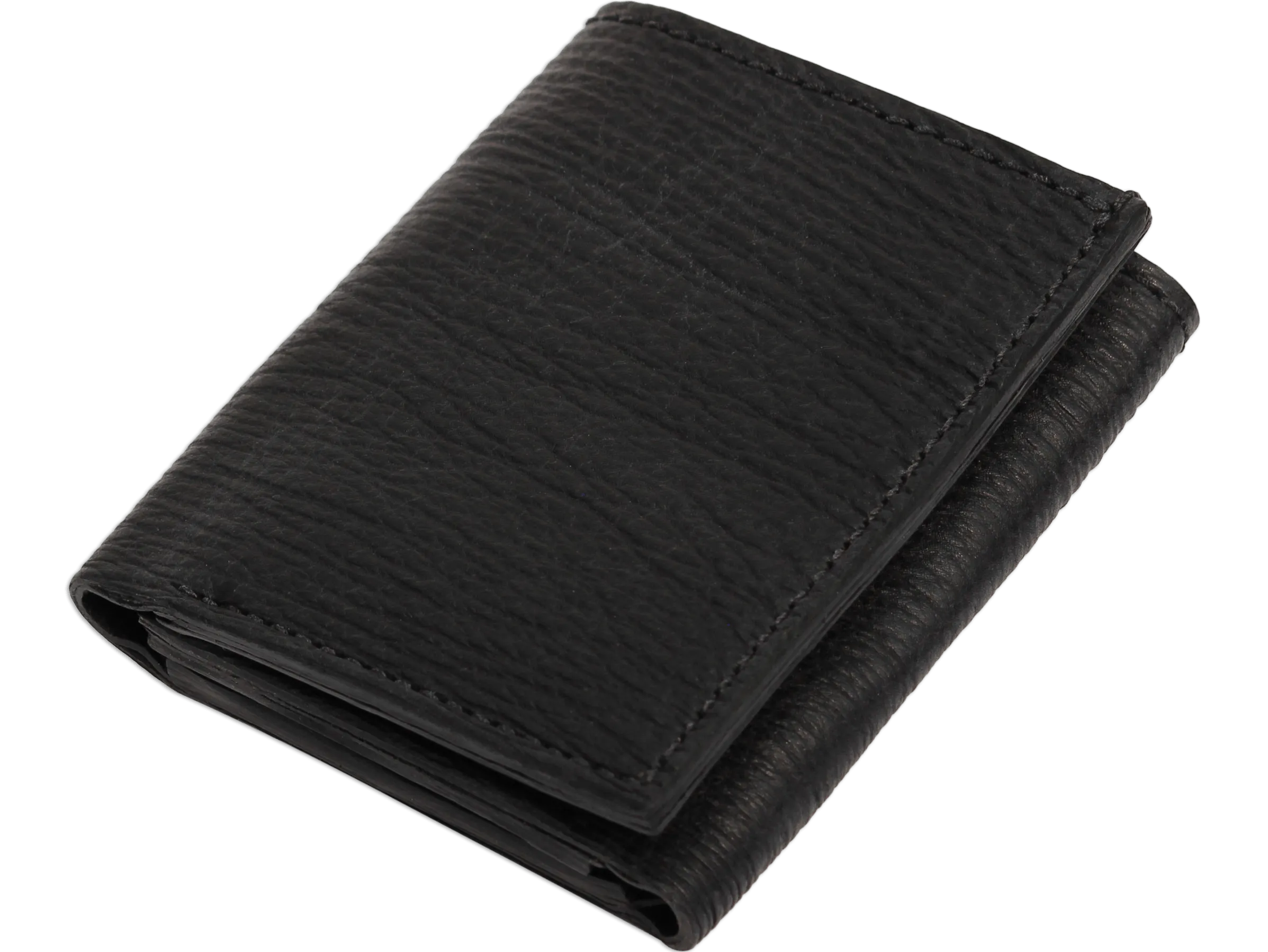 Black Shark Luxury Designer Exotic Trifold Wallet With ID Window