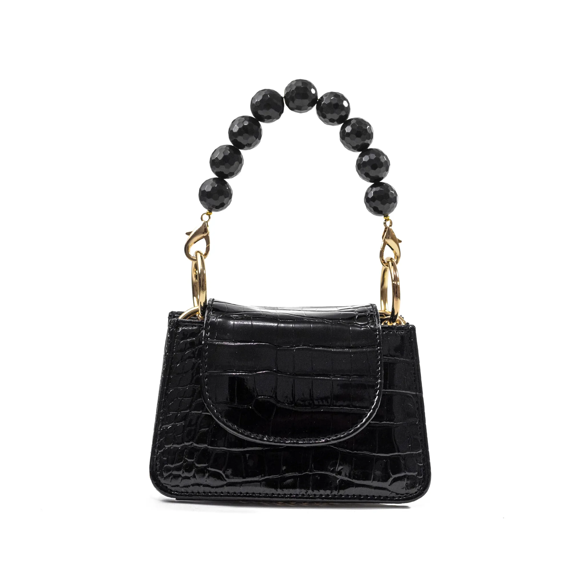 Black Vegan Croc Horra Bag