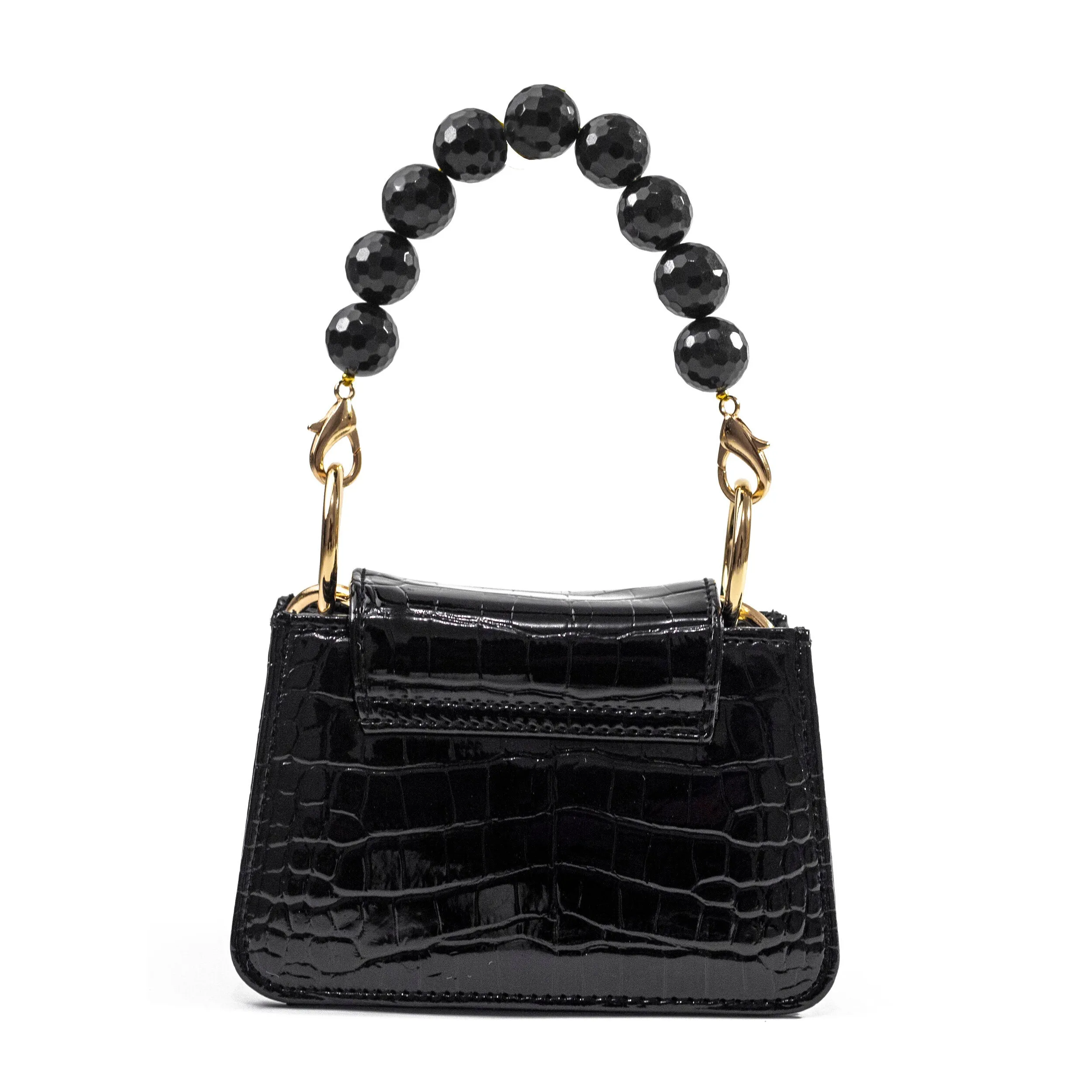 Black Vegan Croc Horra Bag