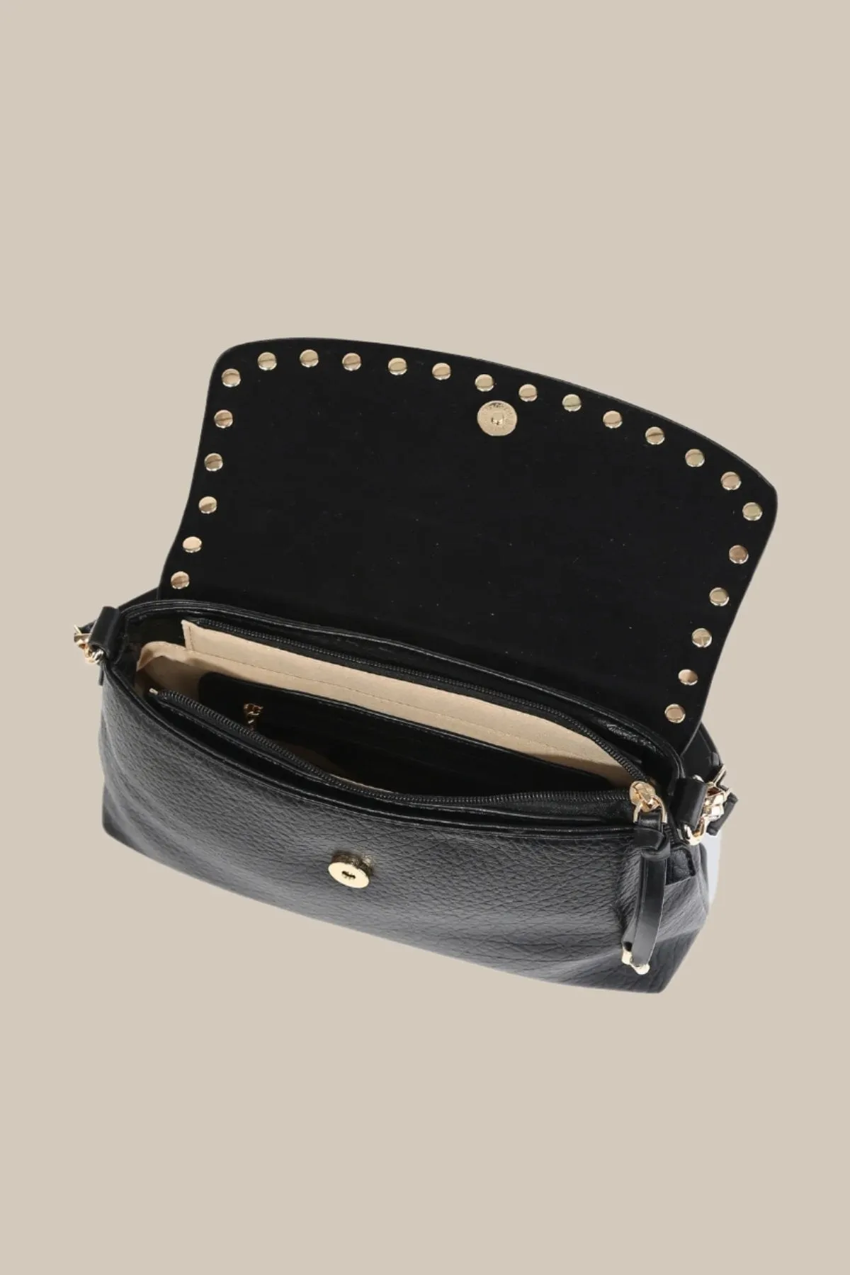 Black Wren Flap Over Crossbody Bag