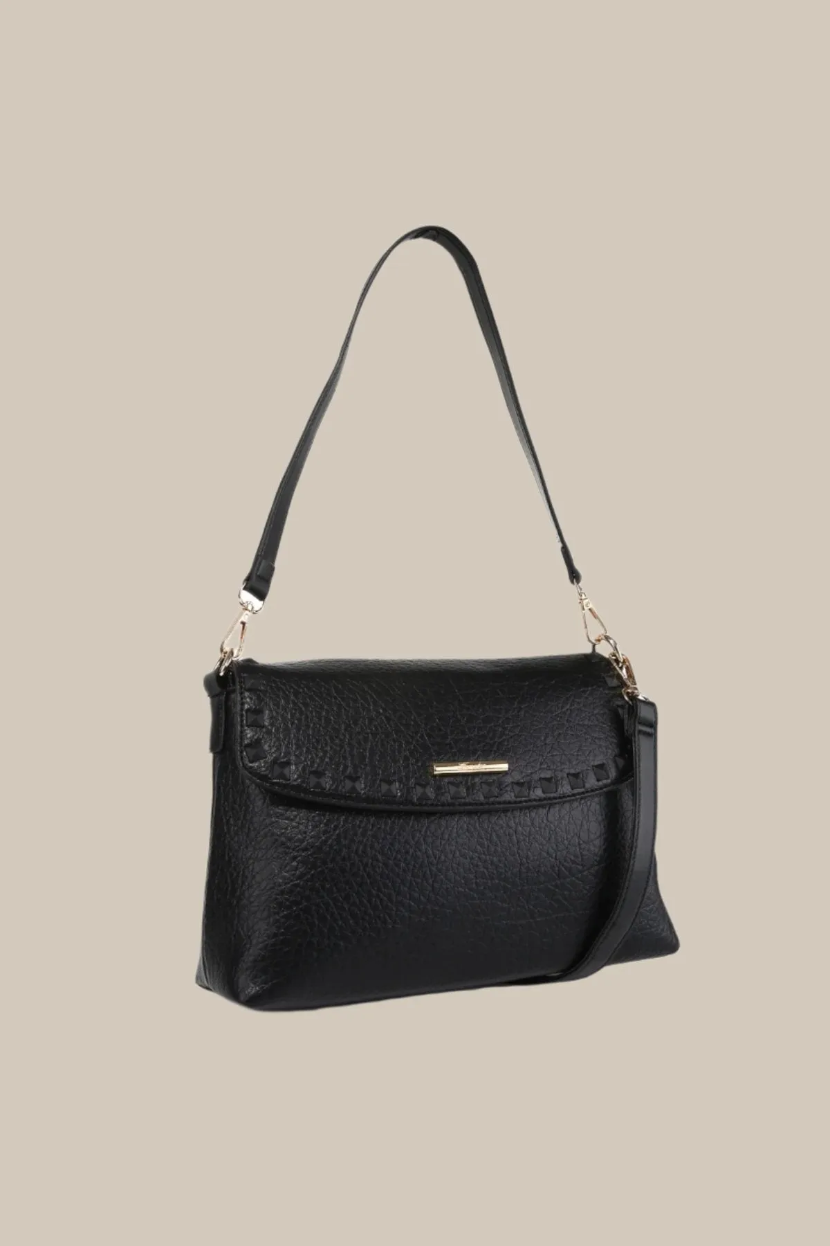 Black Wren Flap Over Crossbody Bag