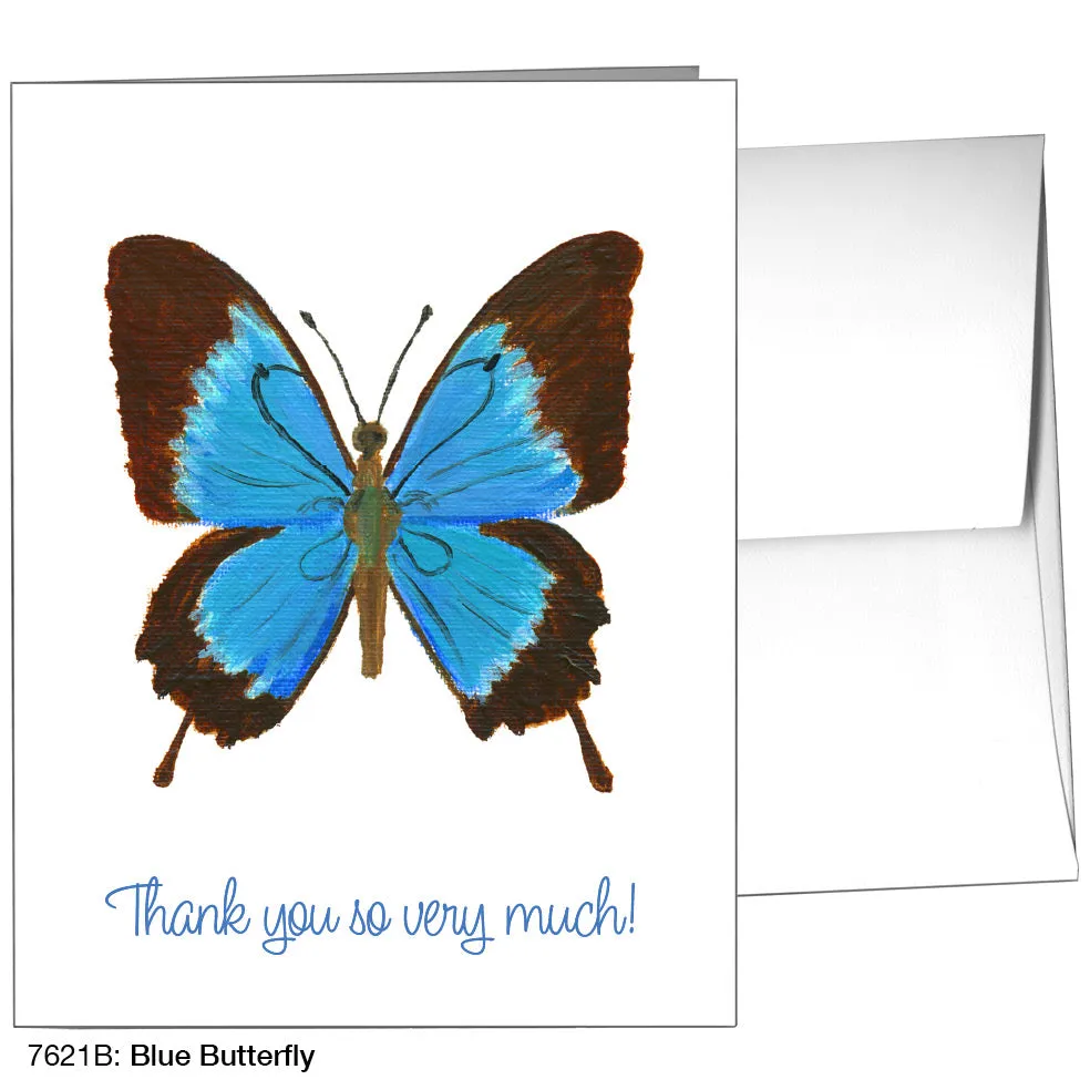 Blue Butterfly, Greeting Card (7621B)