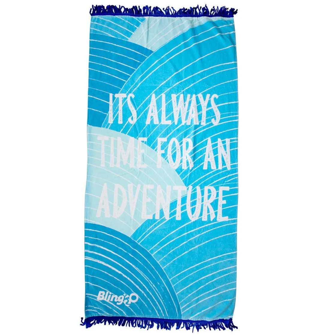 Blue Currents Beach Towel by Bling2o