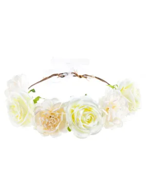 Bohemian Baby White Flower Crown Headband