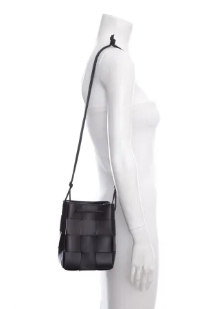 Bottega Veneta Black Mini Cassette Cross-body Bucket Bag