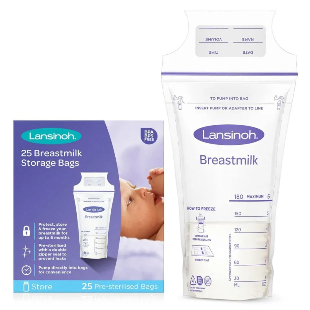 Breast Milk Storage Bags - Count 25