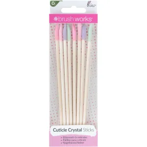 Brushworks Cuticle Crystal Sticks Pack of 8