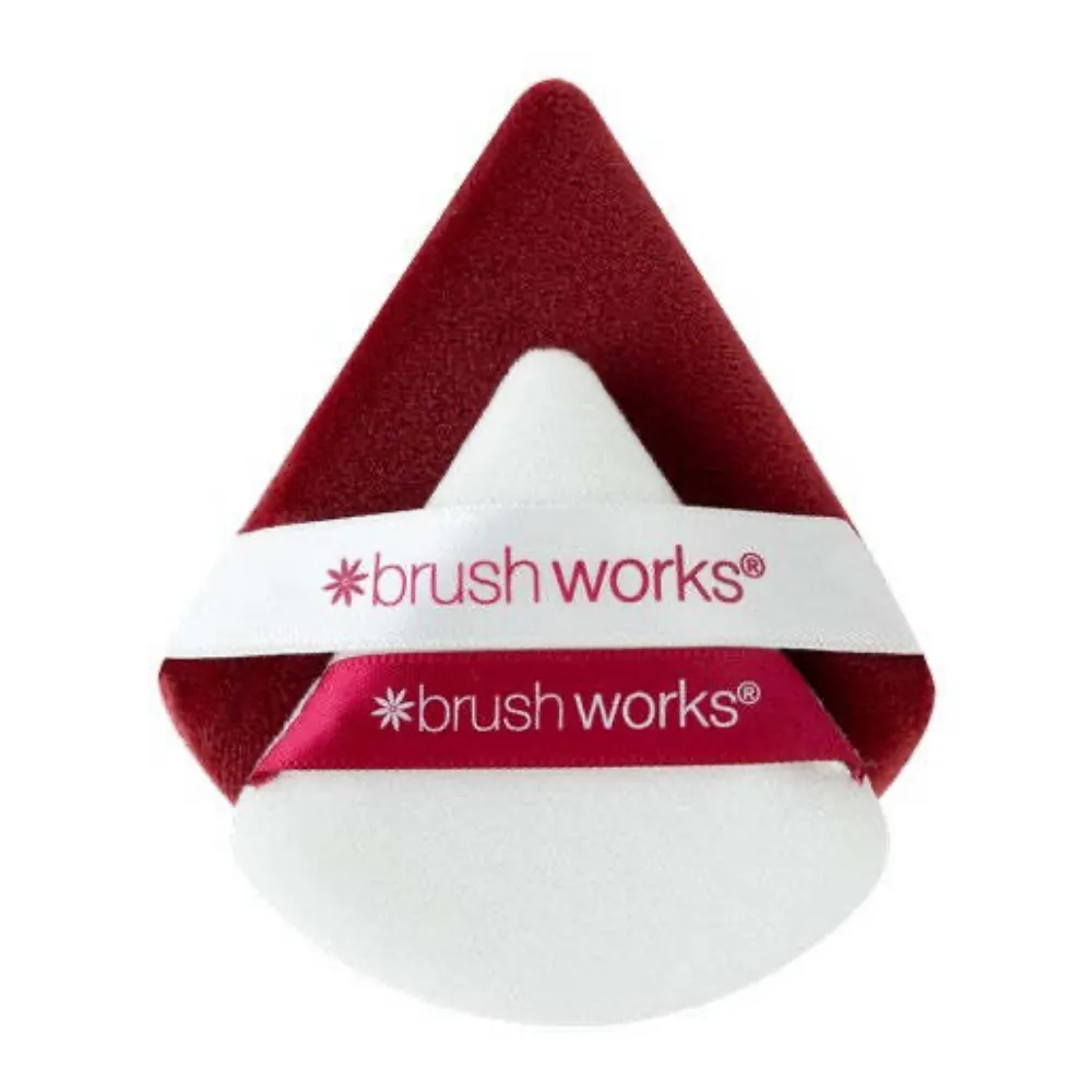 Brushworks Limited Edition Triangle Powder Puff Duo