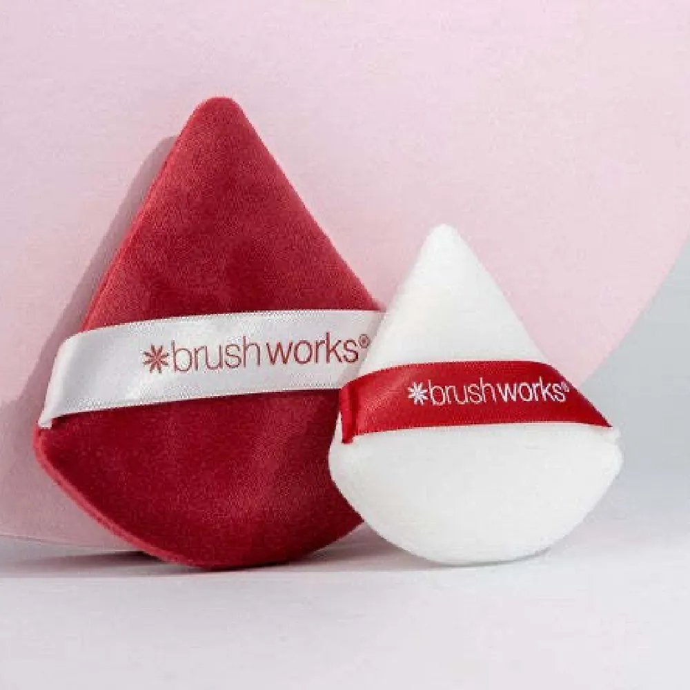 Brushworks Limited Edition Triangle Powder Puff Duo