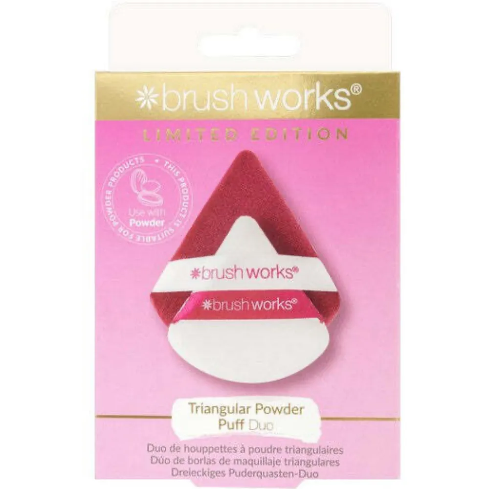 Brushworks Limited Edition Triangle Powder Puff Duo